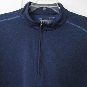 Pebble Beach Mens L/S Dark Blue 1/4 Zip Golf Sweater NWOT - XL
